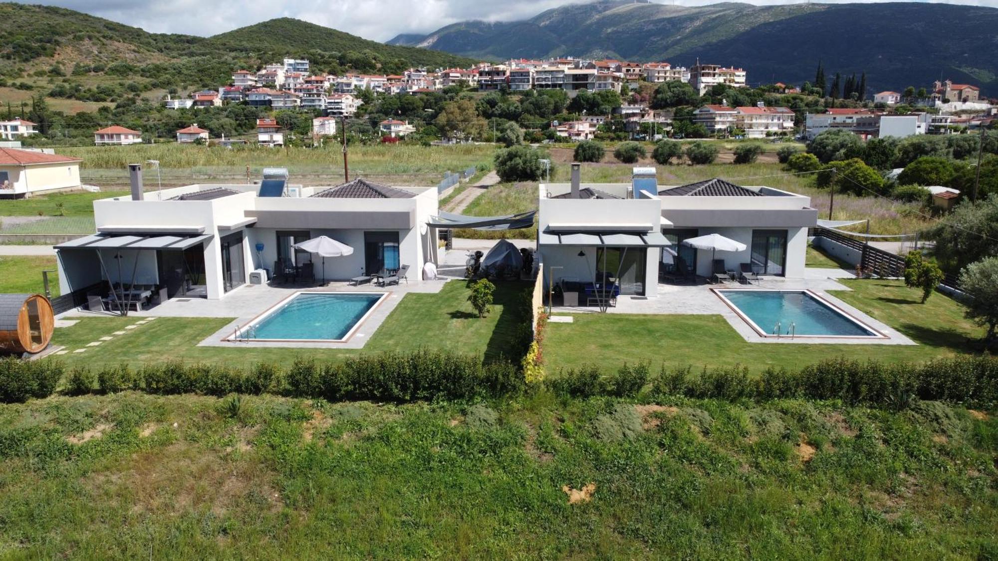 Nostos Luxury Villas With Private Pool In Nafpaktos Buitenkant foto