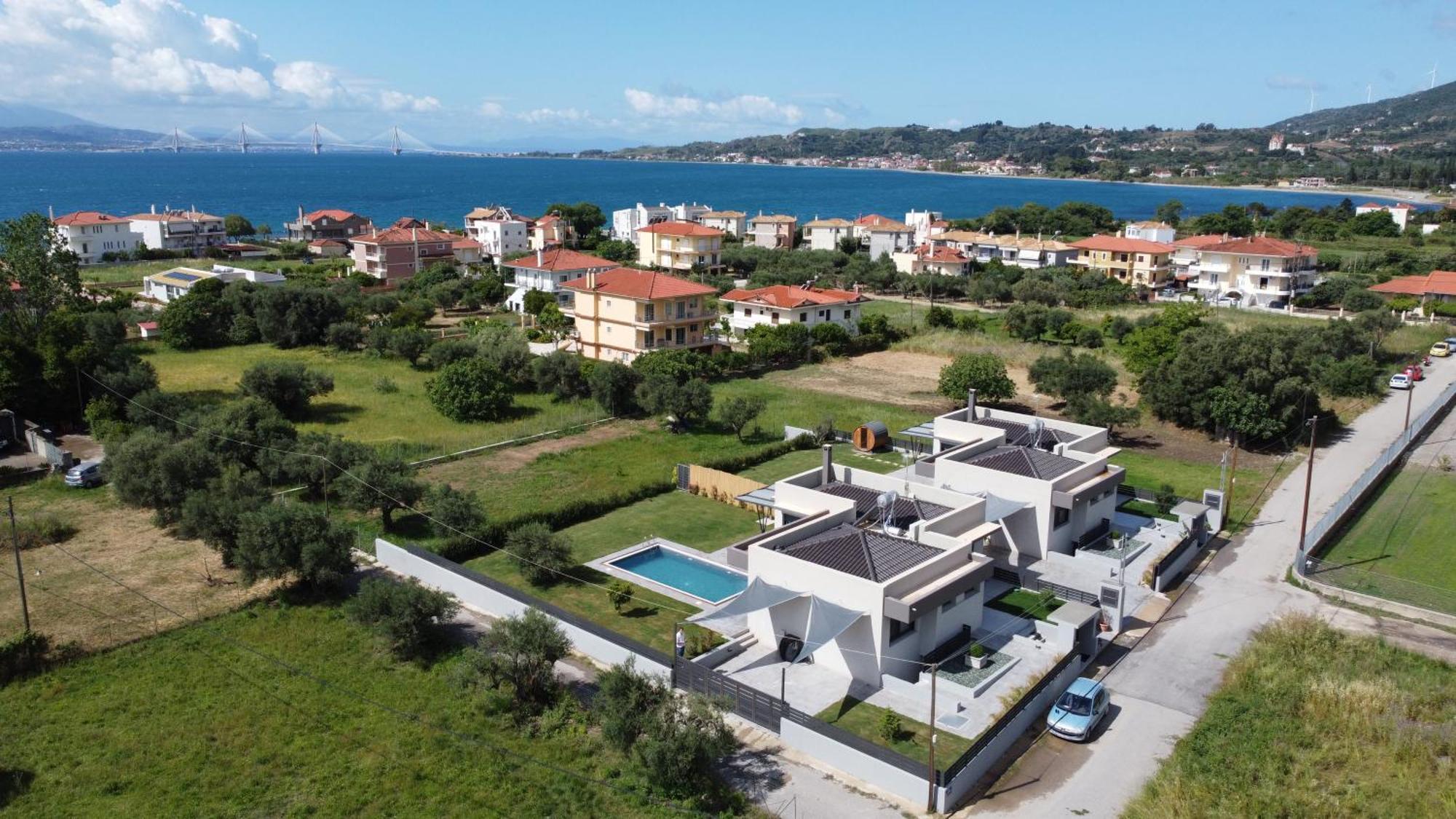 Nostos Luxury Villas With Private Pool In Nafpaktos Buitenkant foto